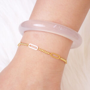 22K/916 Gold Clip Beaded Bracelet