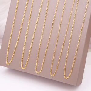 22K/916 Classic Cable Chain Gold Necklace 实心万字颈链 (1.5mm)