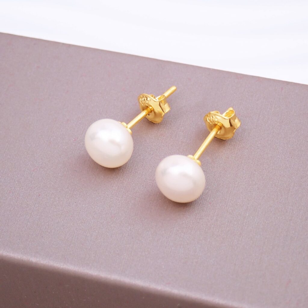 916 Natural Fresh Water Pearl Gold Earrings 天然珍珠耳环 RM487.00 – RM490.00