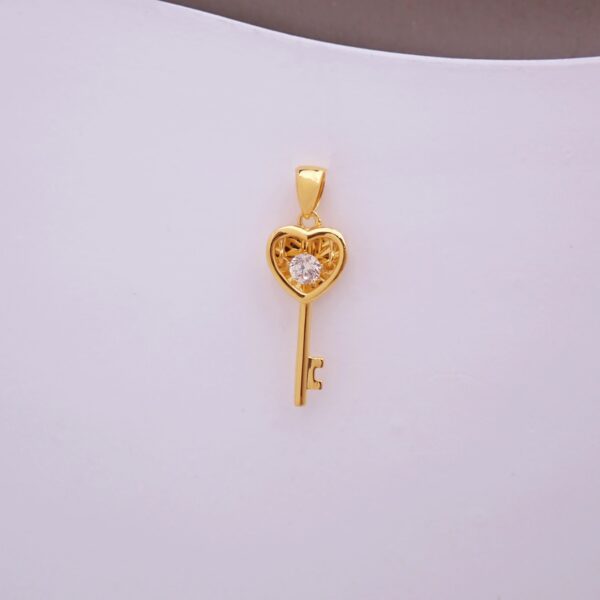 22K/916 Gold Love Key Pendant