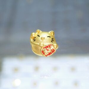 24K/999 Fortune Cat Charm