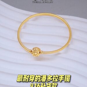 22K/916 最耐穿的潘多拉金手镯 DURABLE PANDORA GOLD BANGLE