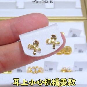 22K/916 精美款新品勺子叉子耳钉 NEW ARRIVAL EXQUISITE SPOON AND FORK EARRINGS COLLETION