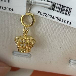 22K/916 Gold Crown Pendant Charm