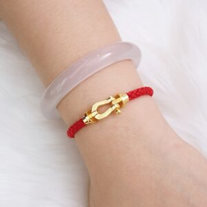 22K/916 Gold Fred Bracelet (Red)