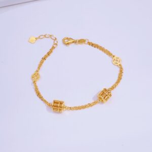 22K/916 Gold Bracelet Coin Abacus