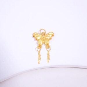 24K/999 Butterfly Gold Pendant with Tassels蝴蝶金流苏吊坠 | 项链吊坠篇 RM313.00