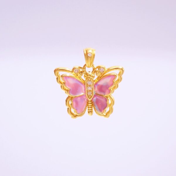 24K/999 Butterfly Gold Pendant 女神粉蝴蝶吊坠 RM870.00