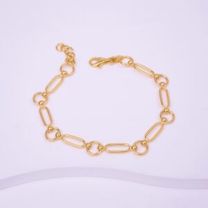 22K/916 Paper Clip Gold Bracelet