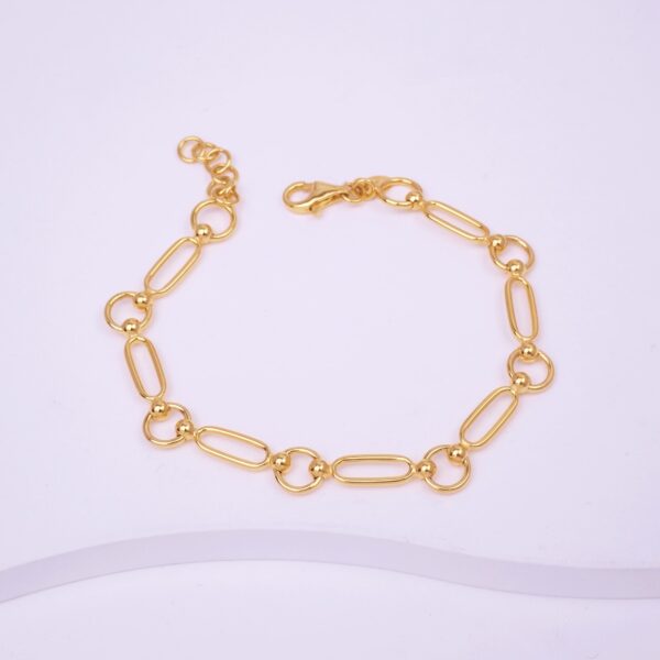 22K/916 Paper Clip Gold Bracelet