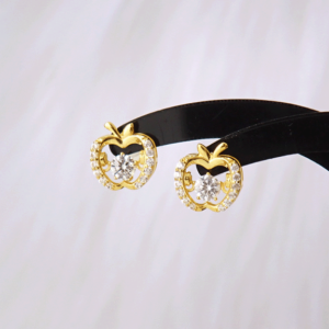 22K/916 Apple Yellow Gold Earrings Ear Studs 苹果金耳钉