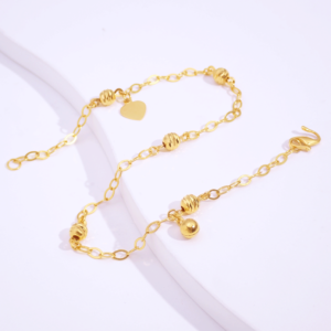 22K/916 POLO CHAIN BALL GOLD ANKLET