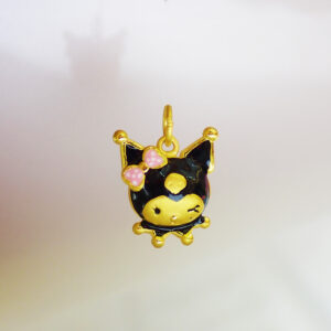 kuromi gold pendant