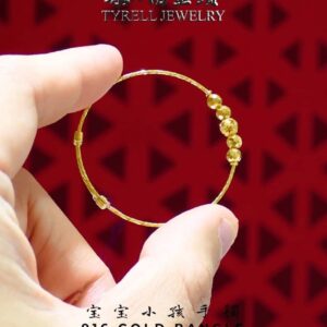 22K/916 GOLD BABY BANGLE 宝宝手镯
