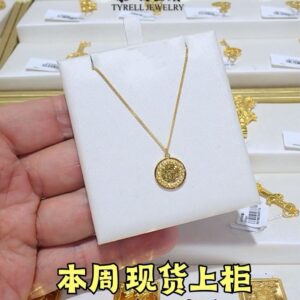 22K/916 星河闪钻圆牌套链 GALAXY SPARKLE DISC NECKLACE