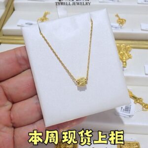 22K/916 TIMELESS SOLID NECKLACE 实心万字项链