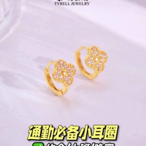 22K/916 通勤必备小耳圈 GOLD EARING