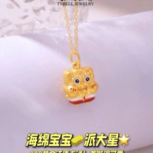 24K/999 海绵宝宝足金吊坠 SPONGE BOB PENDANT