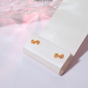 22K/916 小克重蝴蝶结耳钉 LIGHTWEIGHT RIBBON EARRINGS