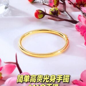 22K/916简单高贵光身手镯 SIMPLE AND ELEGANT POLISHED BANGLE