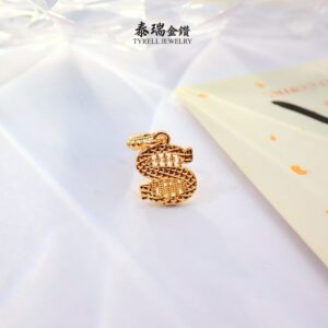 22K/916 精美新品金钱吊坠 DELICATE MONEY PENDANT