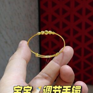 22K/916 宝宝调节新品金手镯 BABY ADJUSTMENT NEW ARRIVAL GOLD BANGLE