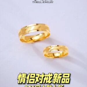 22K/916 情侣对戒新品｜实心男款 NEW COUPLE RINGS | SOLID GOLD MEN'S DESIGN