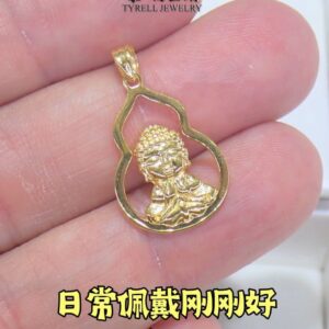 22K/916 精美百搭款佛像葫芦金吊坠 EXQUISITE VERSATILE BUDDHA GOURD GOLD PENDANT