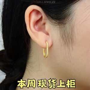 22K/916 麻花圈耳环 TWISTED HOOP EARRINGS