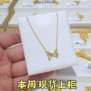 22K/916 本周新品蝴蝶结金项链 EXQUISITE NEW ARRIVAL RIBBON NECKLACE