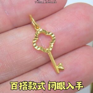 22K/916 精致百搭幸运钥匙金吊坠 DELICATE VERSATILE LUCKY KEY GOLD PENDANT