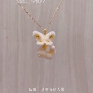 24K/999 新品毛绒绒系列狐狸可爱吊坠 NEW ARRIVAL FLUFFY SERIES FOX GOLD PENDANT