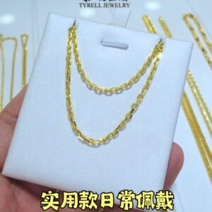 22K/916 时尚简约款万字金项链 STYLISH AND SIMPLE CABLE  PATTERN GOLD PENDANT