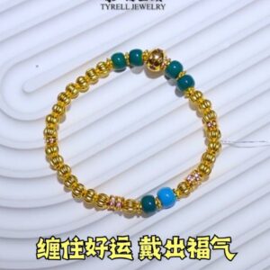 24K/999 古法式福气精美手链 VINTAGE STYLE LUCKY CHARM BRACELET