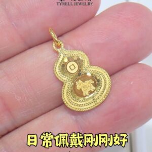 22K/916 精美款葫芦小马吊坠 EXQUISITE CUTE LITTLE PONY GOURD GOLD PENDANT