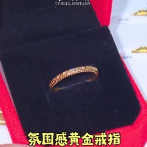 22K/916 精美高级款刻花碎碎冰金戒指 EXQUISITE AND LUXURY SHATTERED ICE GOLD RING