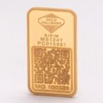 Maygold 1g gold bar back with QR code