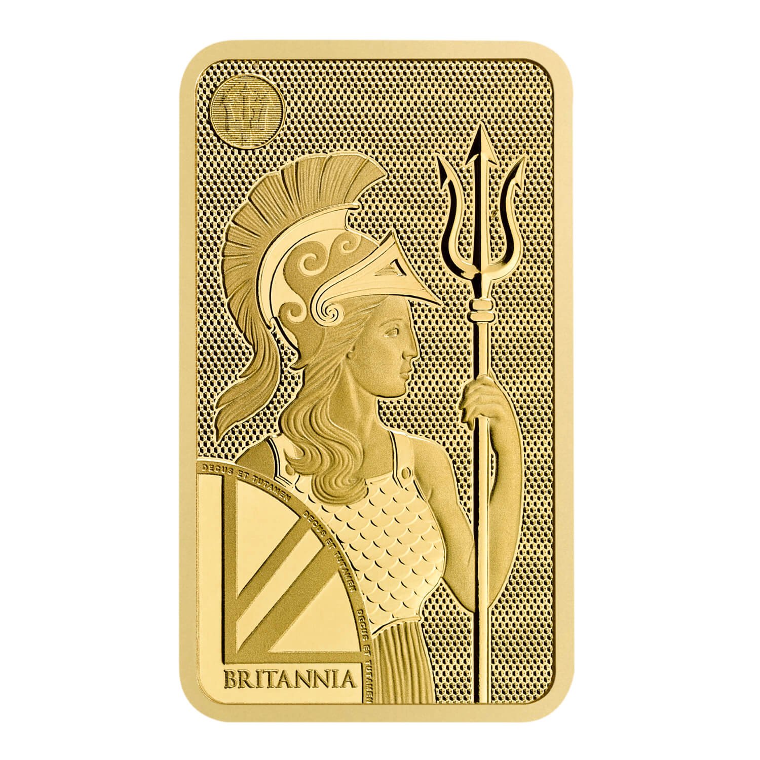Britannia 20g gold bar in sealed Royal Mint packaging with QR code